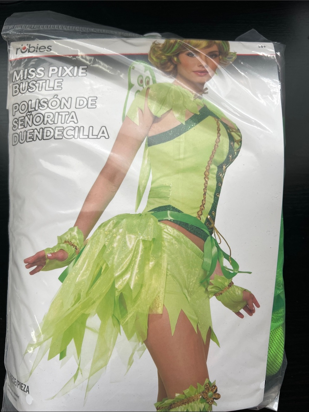 New Miss Pixie Bustle skirt only Costume - Lime Green